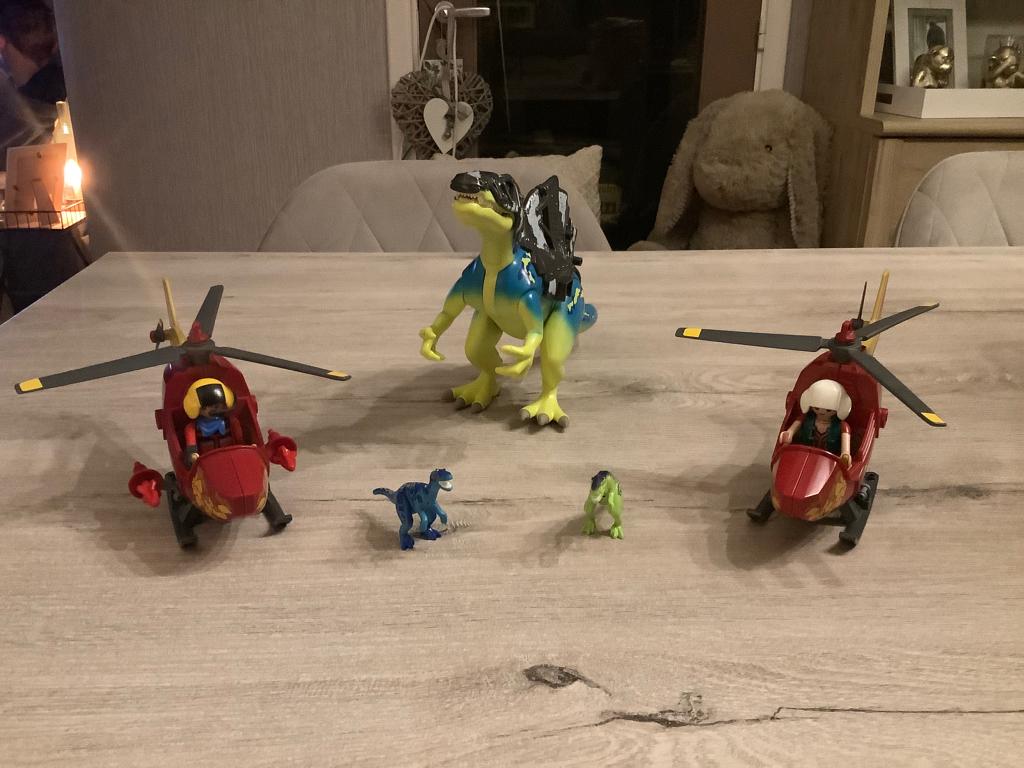 Playmobil dinosaurus helicopter speel set, Kinderen en Baby's, Speelgoed | Playmobil, Gebruikt, Complete set, Ophalen of Verzenden