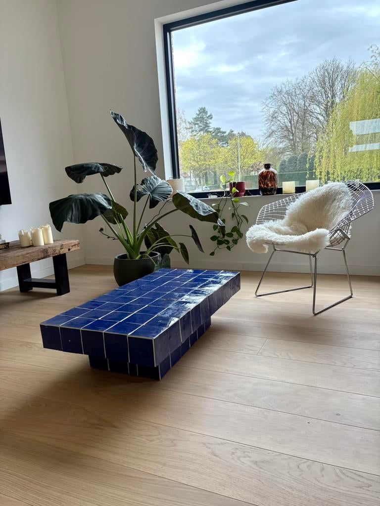 Design salontafeltje uit marokkaanse zelliges, Huis en Inrichting, Tafels | Salontafels, Zo goed als nieuw, Ophalen
