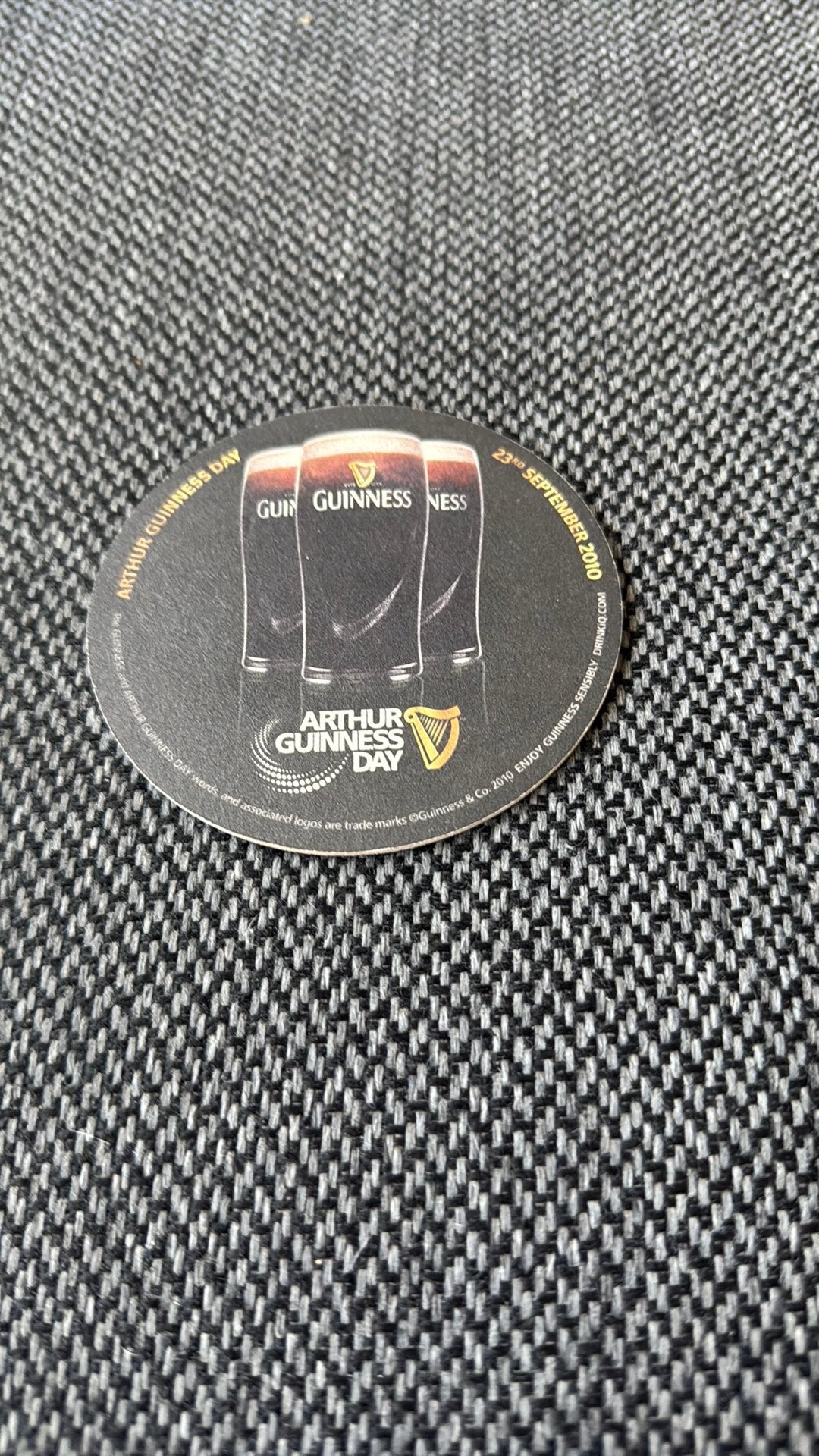 Guinness bierviltje, Ophalen of Verzenden, Gebruikt, Viltje(s), Overige merken
