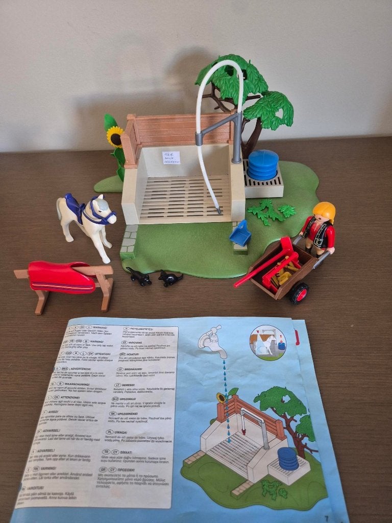 Playmobil wasbox voor paarden - set 4193, Ophalen, Complete set, Overige typen, Zo goed als nieuw