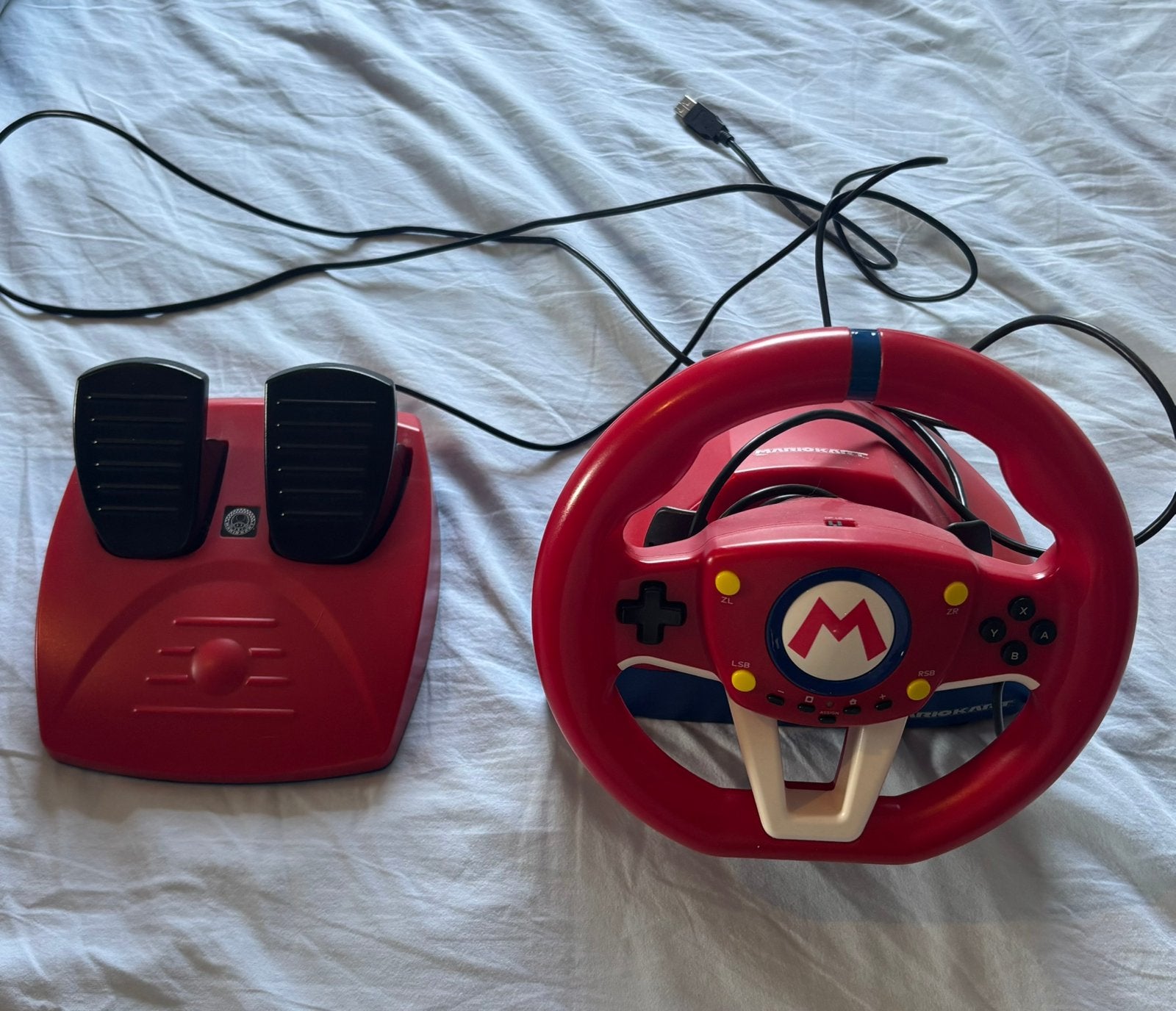 Nintendo mario kart stuur met pedalen, Ophalen, Zo goed als nieuw