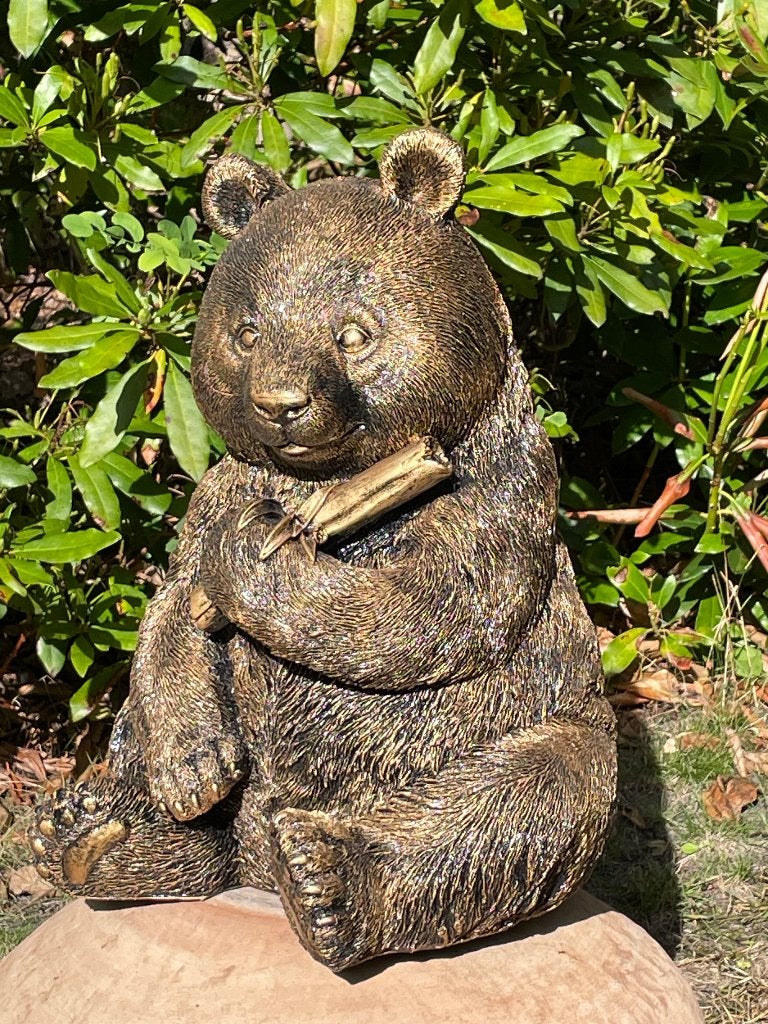 Jardin en bambou, piscine, bassin, panda 40cm, Enlèvement ou Envoi, Neuf, Synthétique, Animal
