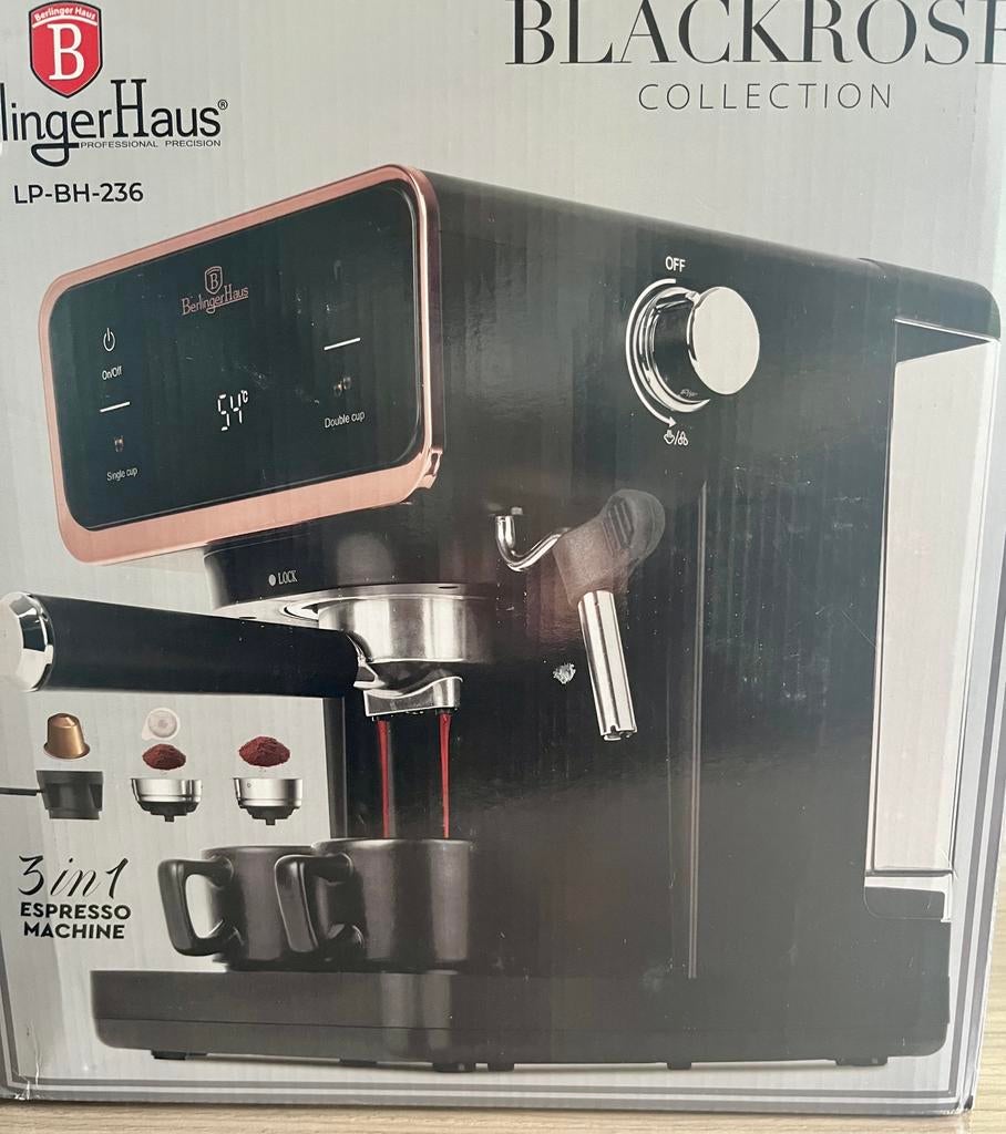 Machine expresso numerique berlinger haus, Electroménager, Neuf, Machine à espresso, Réservoir d'eau amovible, Enlèvement ou Envoi