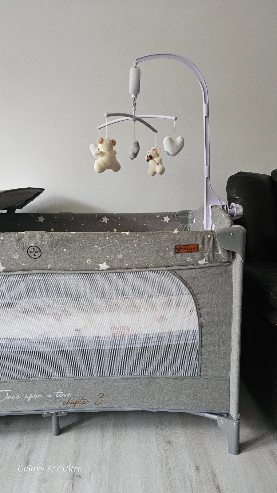 Cangaroo. Campingbed 120cm x 60cm, Ophalen of Verzenden, Zo goed als nieuw, Minder dan 140 cm, Matras