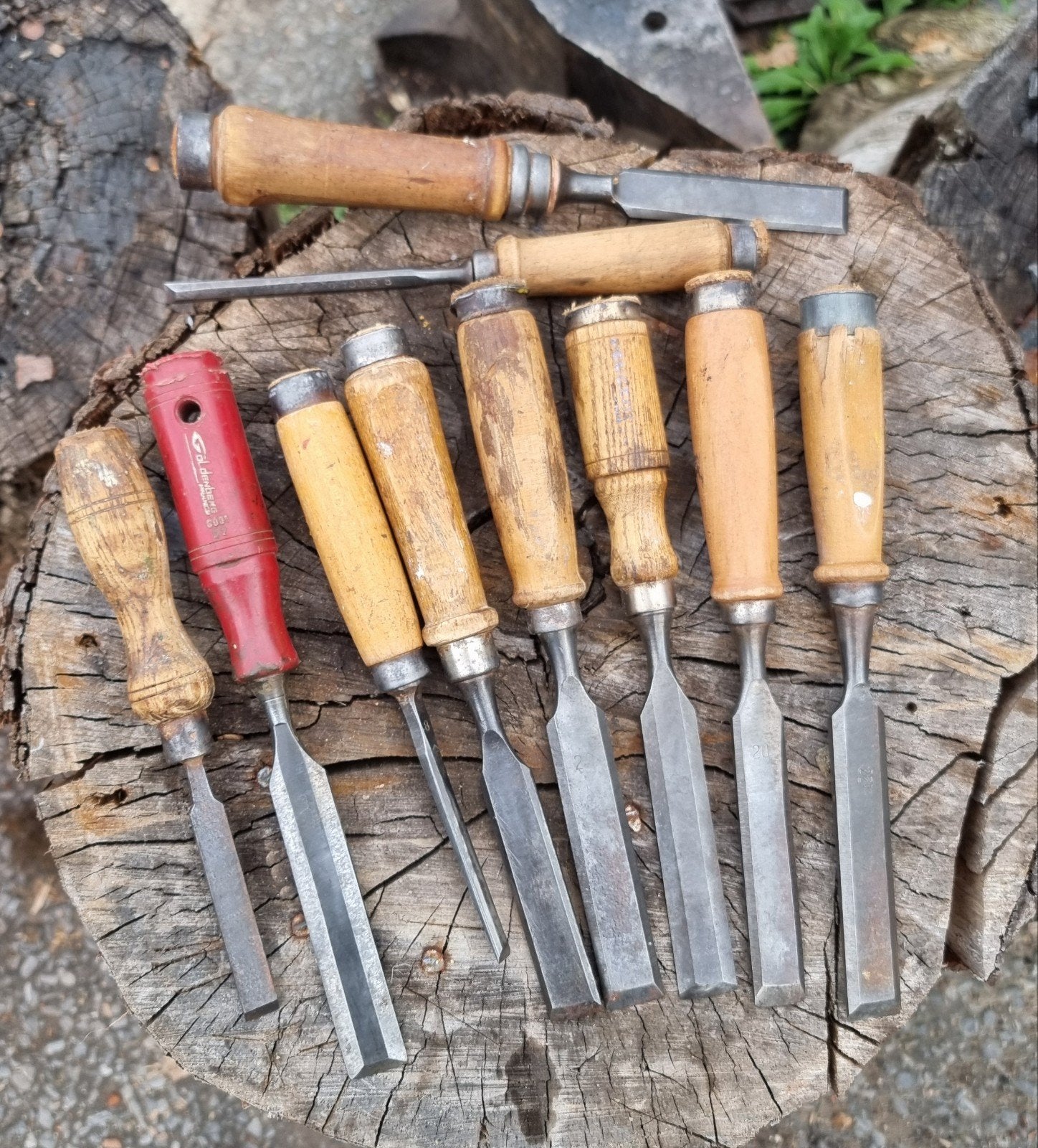 lot vintage houtbeitels, Ophalen of Verzenden