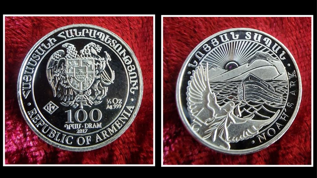 Noah's Ark 100 Dram 1/4oz zilveren munt, Postzegels en Munten, Ophalen of Verzenden