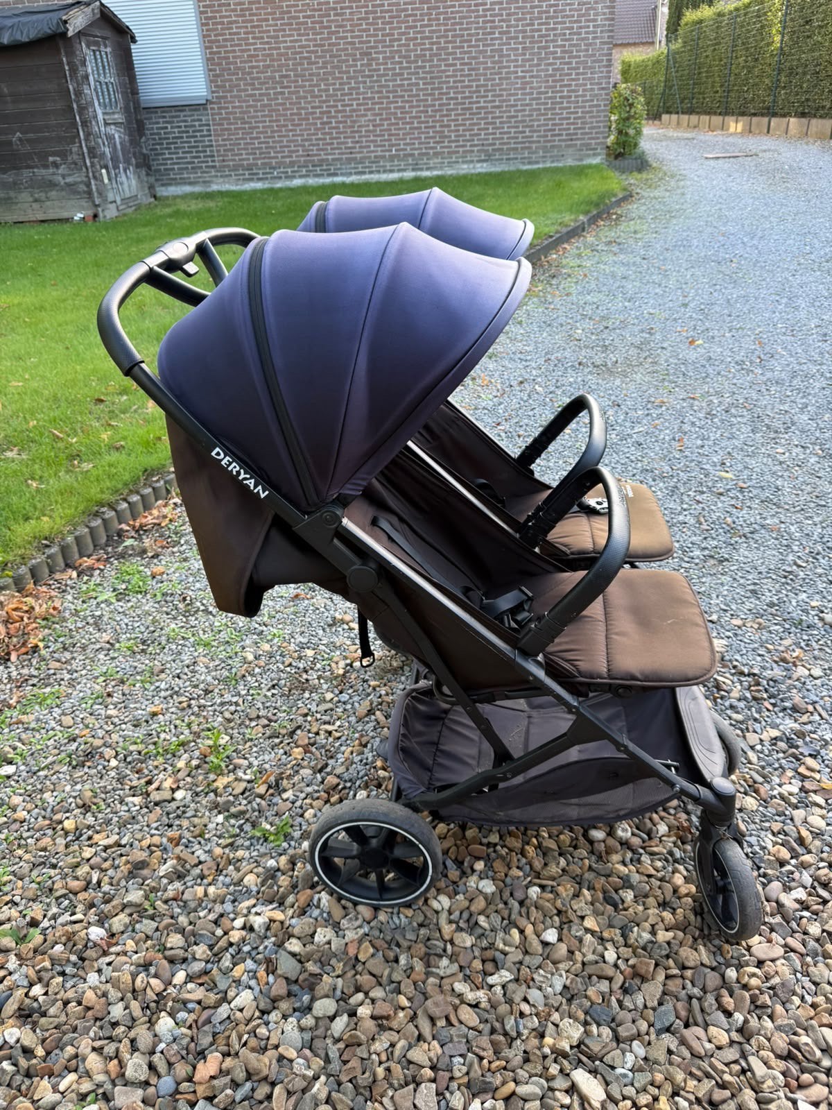 Ik verkoop een dubbele kinderwagen, Kinderen en Baby's, Ophalen, Zo goed als nieuw