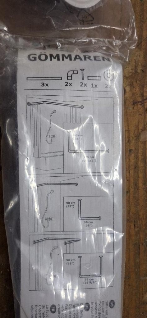 tringle à rideau de douche universelle IKEA, Neuf, Bare metalique laquee, 50 à 100 cm, Blanc