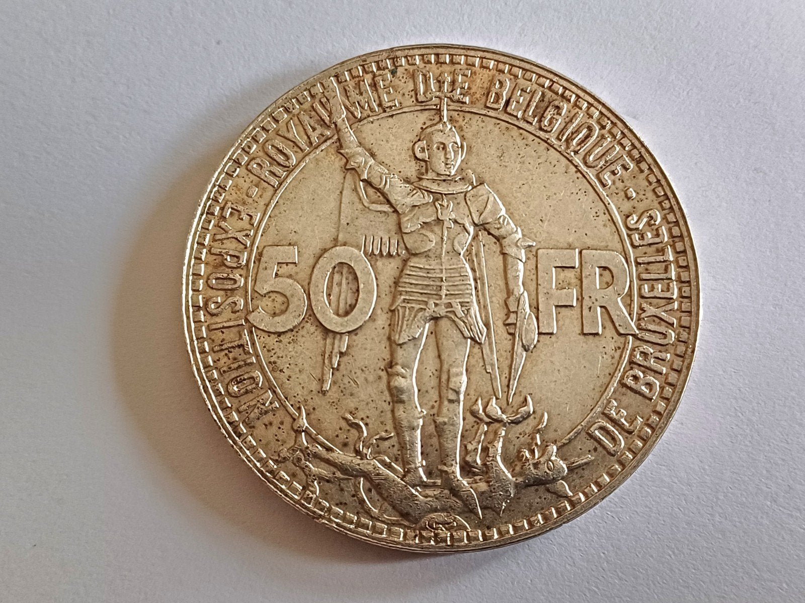 BELGIQUE 50 FRANCS 1935 (B) LEOPOLD III ARGENT, Timbres & Monnaies, Enlèvement ou Envoi, Monnaie en vrac, Argent, Argent