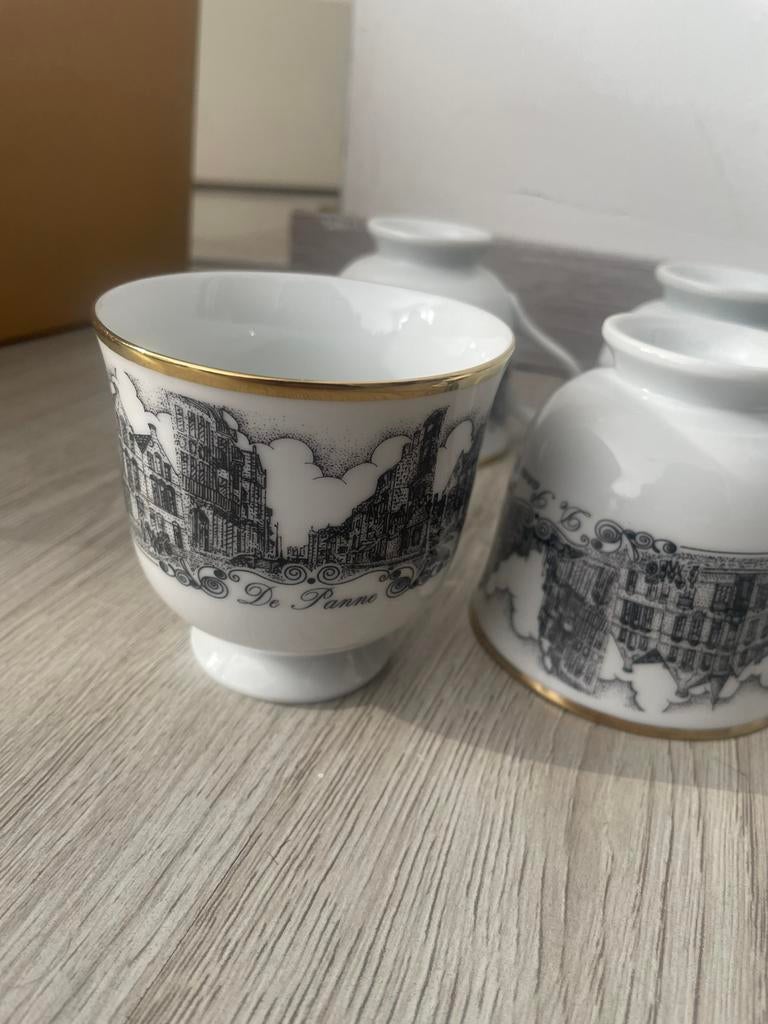 Set van 6 vintage porseleinen kopjes, Ophalen of Verzenden