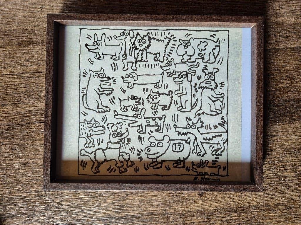 Originele Keith Haring Met Estate Certificaat Julia Gruen, Gesigneerd, Ophalen of Verzenden