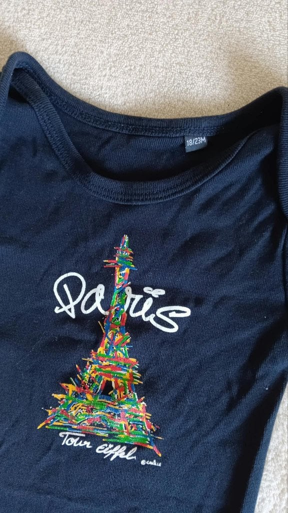 Romper korte mouw Paris  maat 18/23 maand, Kinderen en Baby's, Ophalen, Gebruikt, Nacht- of Onderkleding
