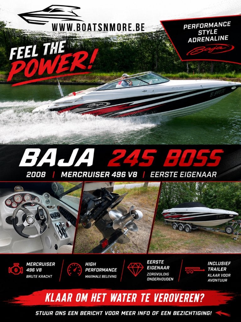 BAJA 245 BOSS, Ophalen, Gebruikt, Binnenboordmotor, Elektrische start