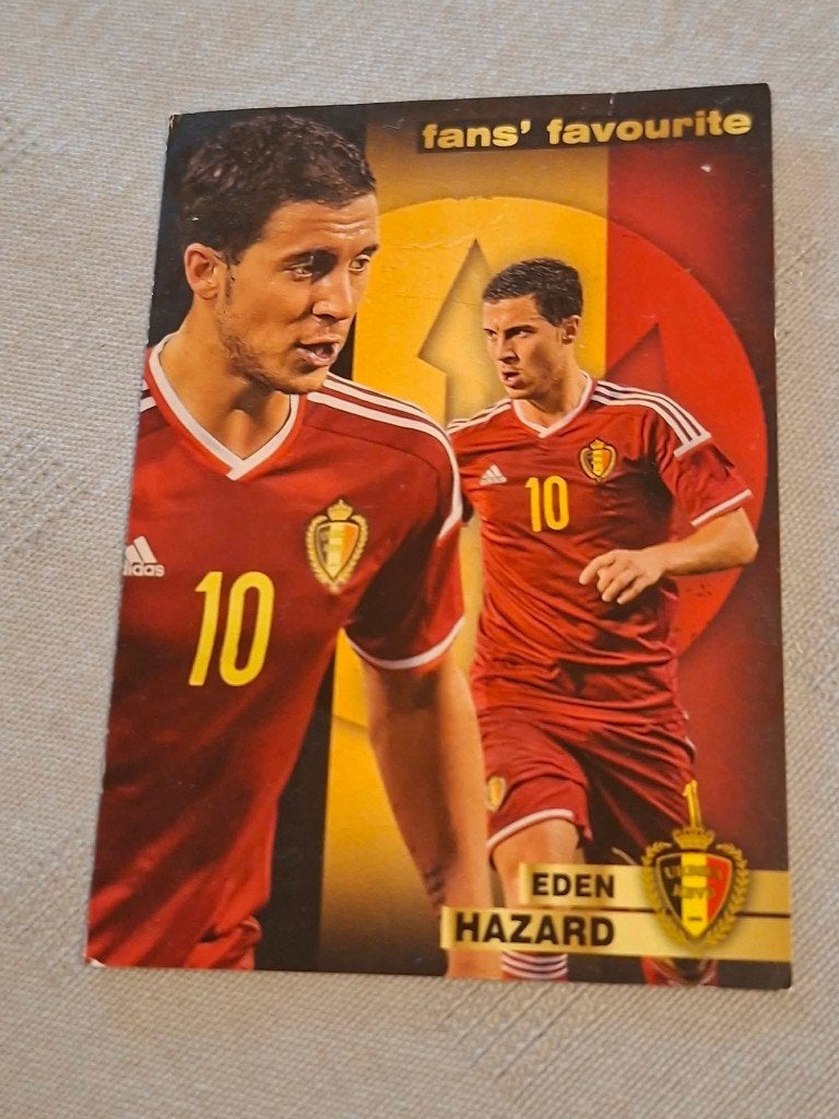 Panini/Voetbalkaart/Eden Hazard/Fan's favourite/Rode Duivels, Ophalen of Verzenden, Gebruikt, Spelerskaart