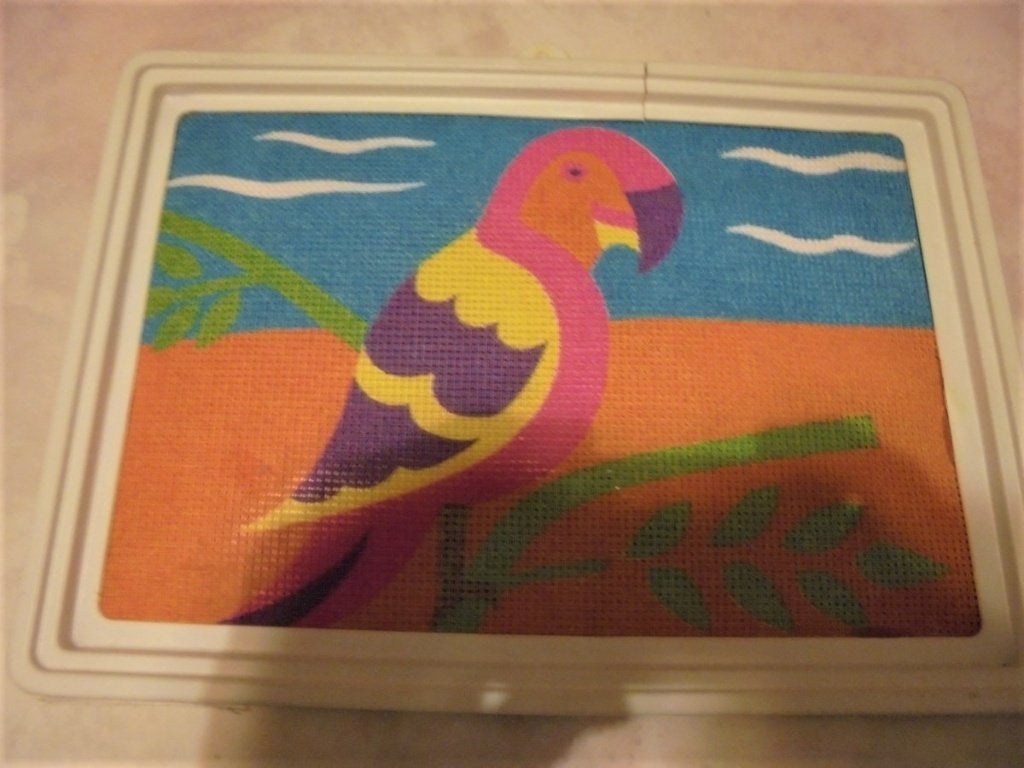mooi naaiwerkje vogel in kader om op te vullen, Hobby & Loisirs créatifs, Enlèvement ou Envoi