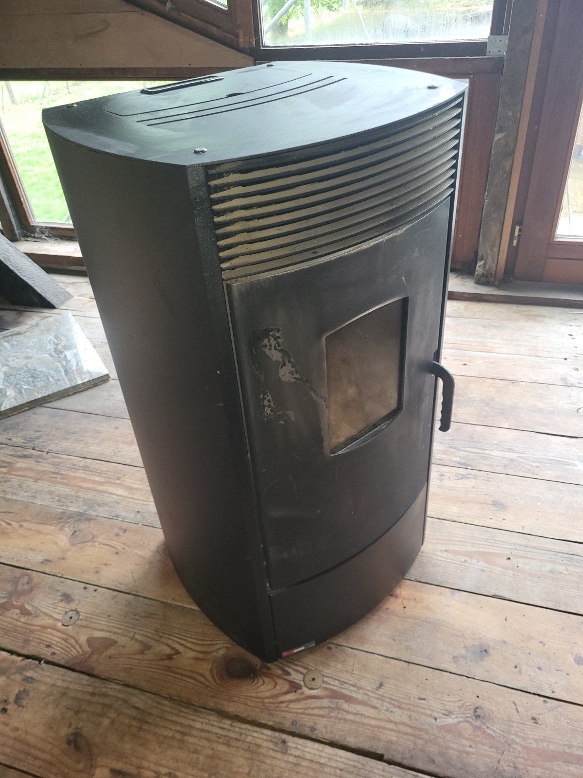 12kW pelletkachel, motor pelletschroef defect, Enlèvement, Utilisé, Autoportant, Poêle à granulés