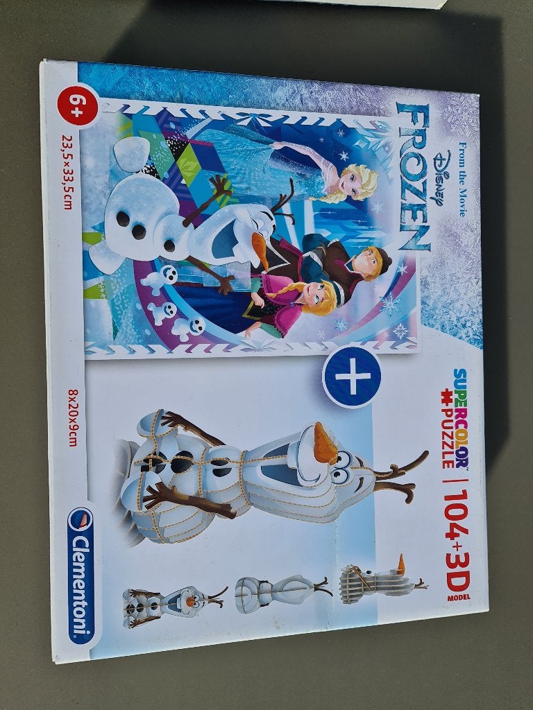 Frozen puzzel 104 stukjes, Ophalen, Zo goed als nieuw