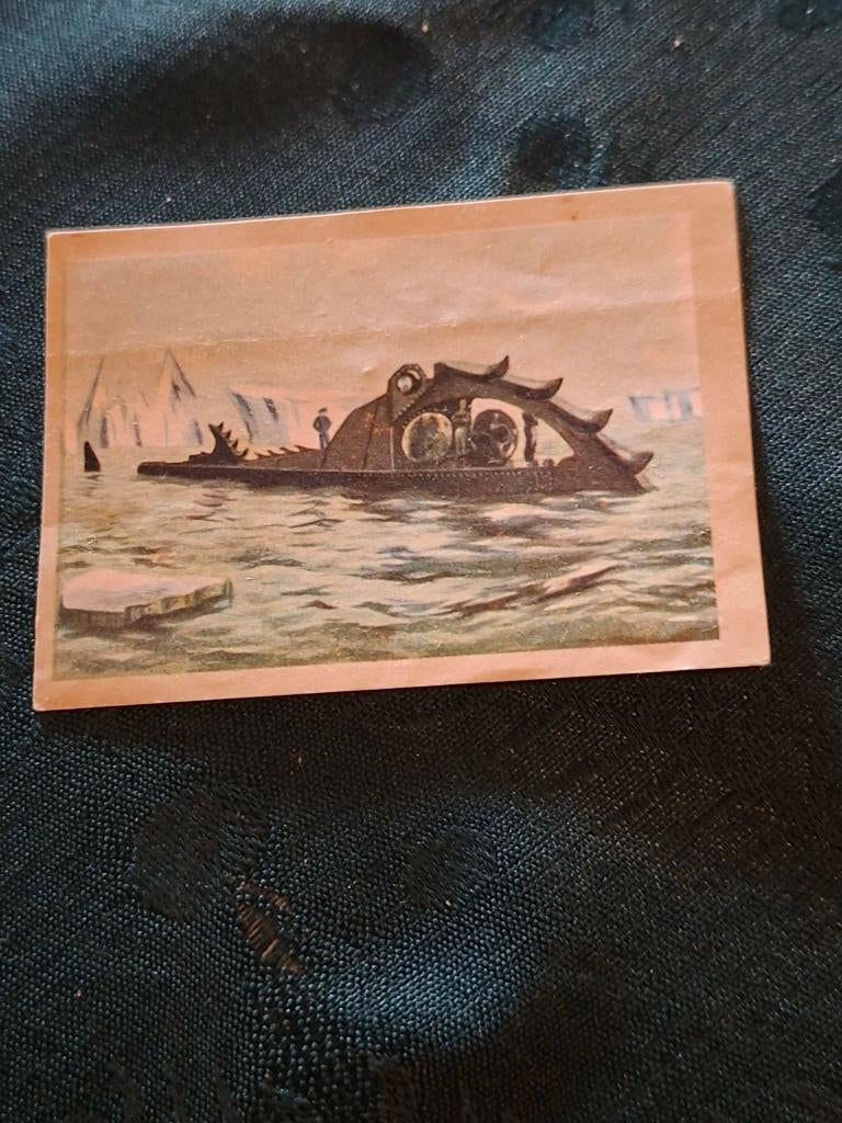 Prentje/Chromo : Nautilius/ Jules Verne/Chocolade Jacques, Verzamelen, Ophalen of Verzenden, Gebruikt, Overige onderwerpen, Prent