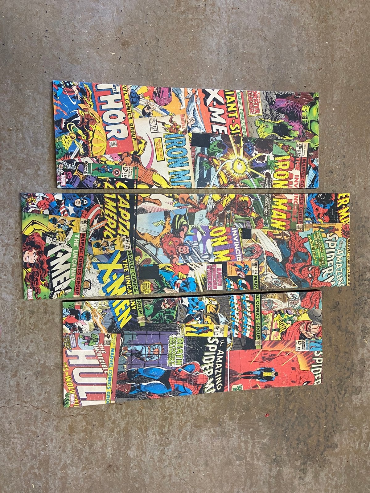 3 delig kader Marvel comics, Ophalen, Gebruikt