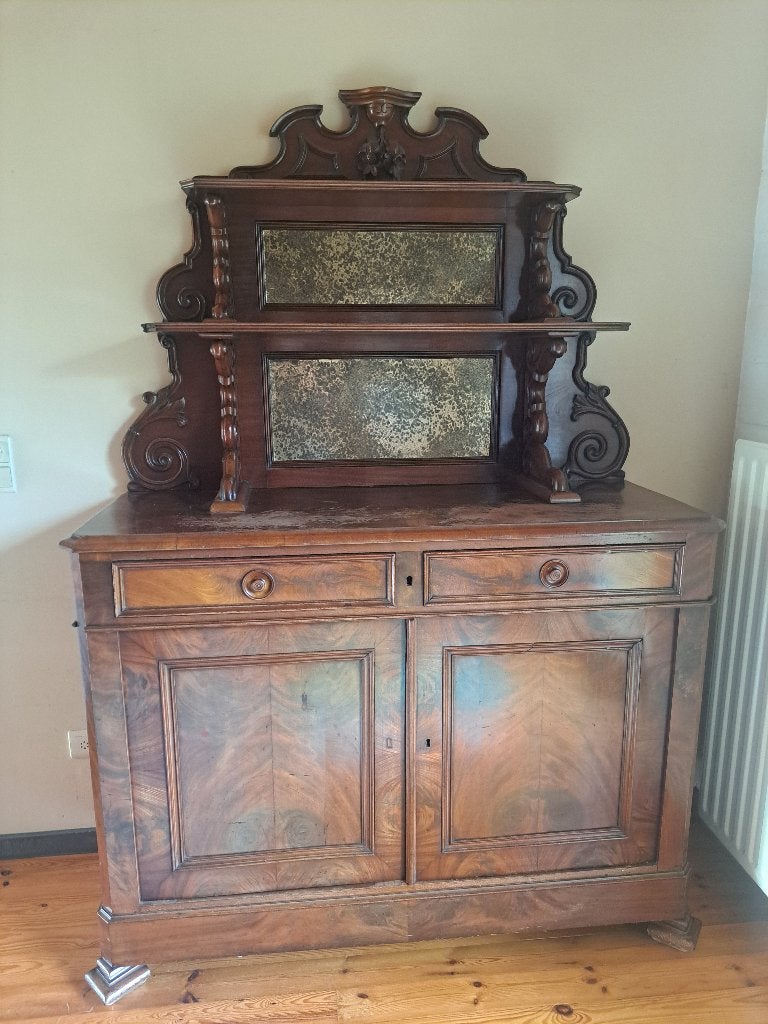Antieken houten kast, Ophalen, Gebruikt, 100 tot 150 cm, Eikenhout