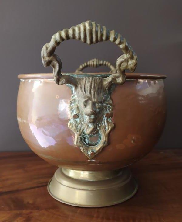 koperen cache-pot ( cachepot ), Antiek en Kunst, Ophalen of Verzenden