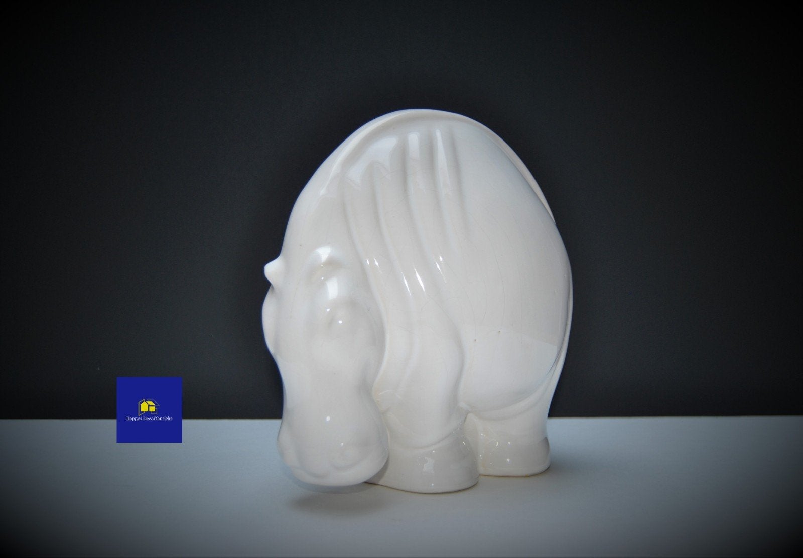 Vintage beeld nijlpaard, Collections, Statues & Figurines, Enlèvement, Comme neuf, Animal