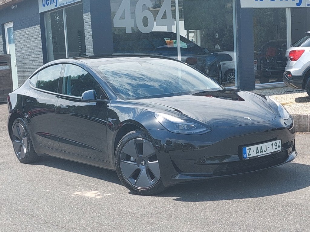Tesla model 3 Leder – Panodak –Camera –18” - 2022 –15.776 km, Auto's, Tesla, Bedrijf, Te koop, Model 3, 360° camera, ABS, Achteruitrijcamera