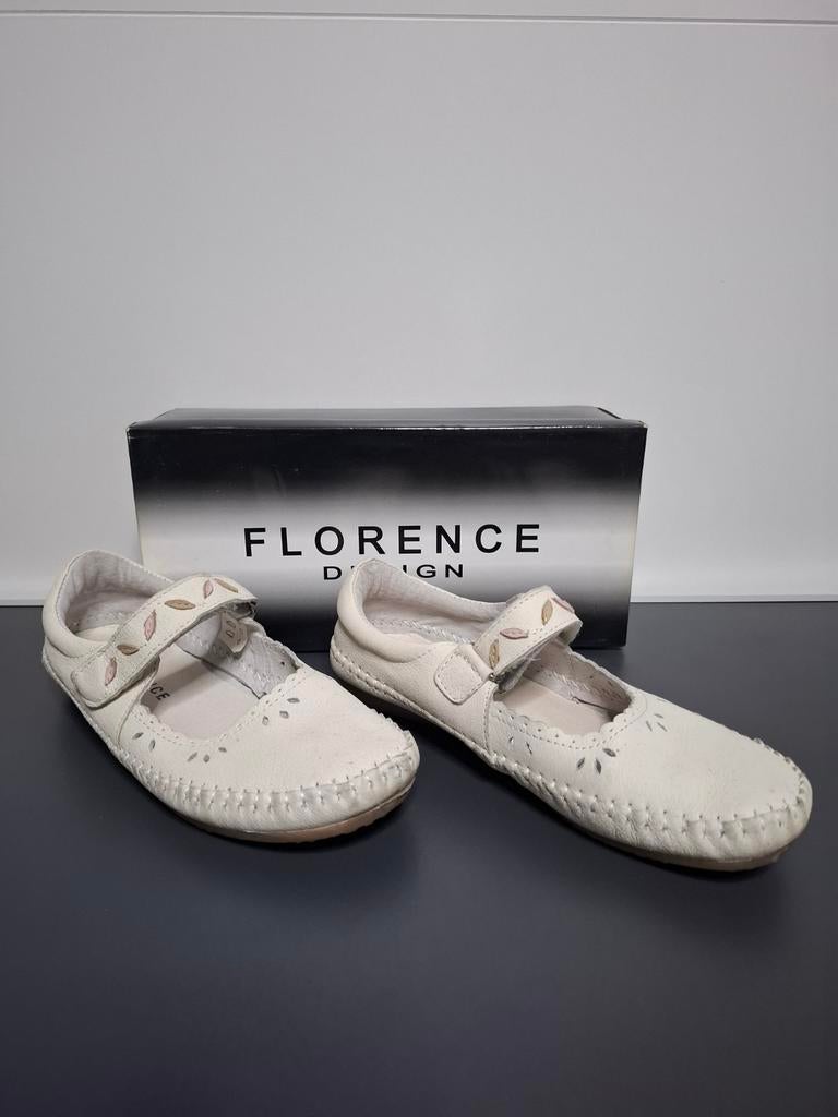Florence Design - Suède zomerballerina wit - maat 39, Wit, Ballerina's, Ophalen of Verzenden, Florence Design