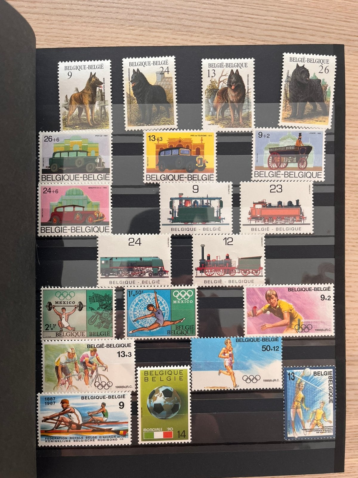 Collection de timbres belges non oblitérés, Enlèvement ou Envoi