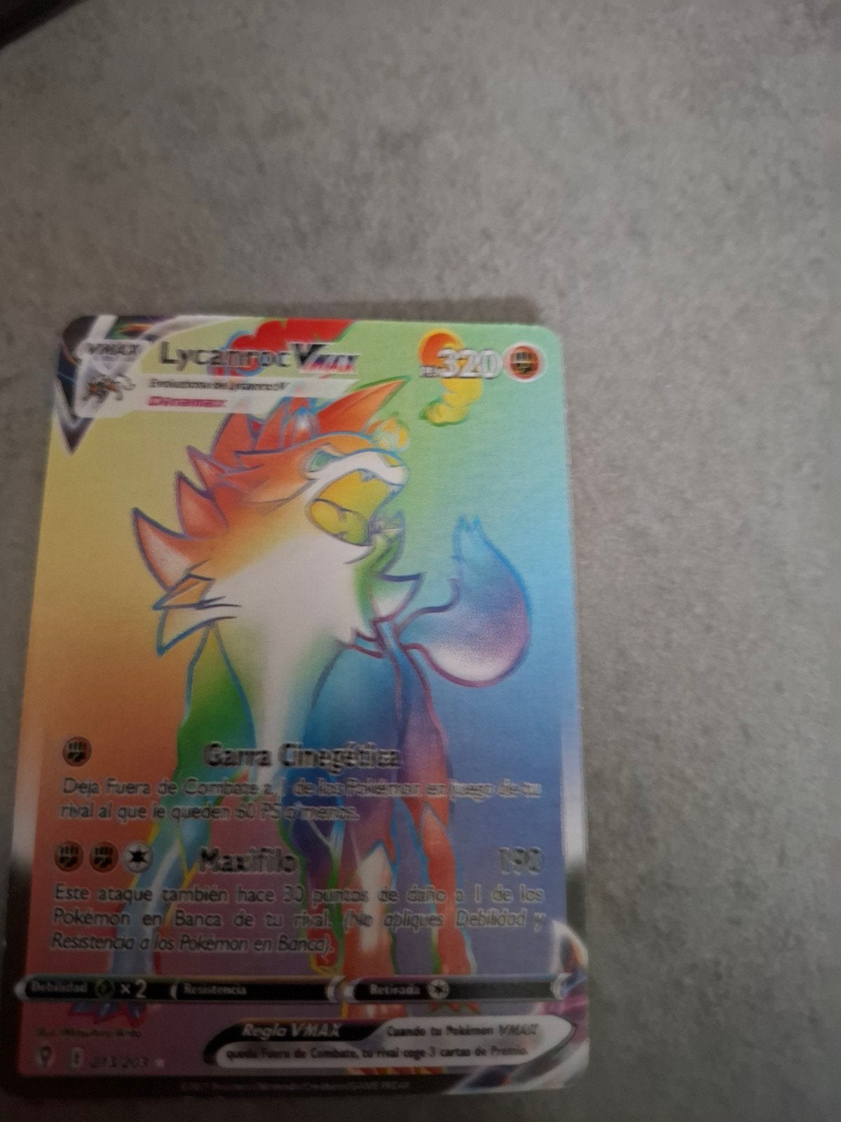 Pokémon kaart lycanroc vmax, Enlèvement ou Envoi, Comme neuf, Cartes en vrac