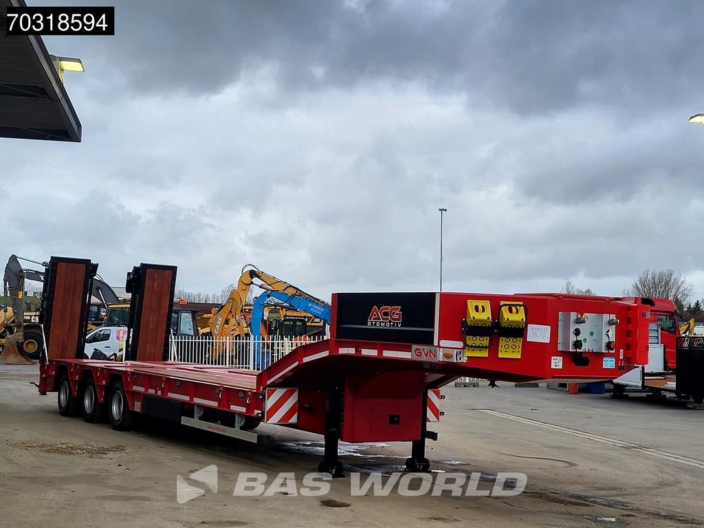 GVN Lowbed 3 essieux NEW! Lift + Steering Axle Hydraulic Fol, Autos, Rouge, Achat, Entreprise, Autres carburants