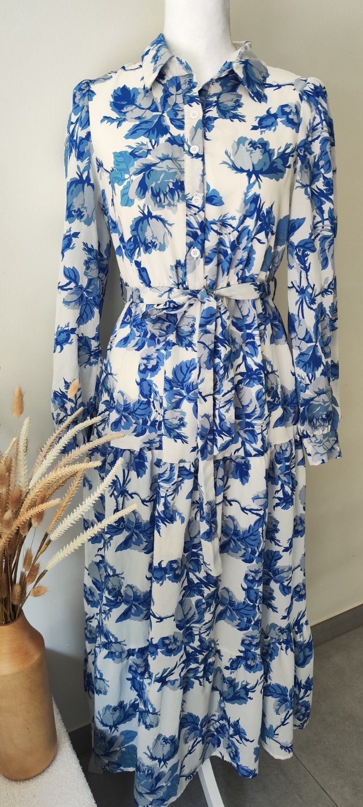 Shein Bloemenjurk, Wit, Ophalen of Verzenden, Maat 36 (S), Gedragen