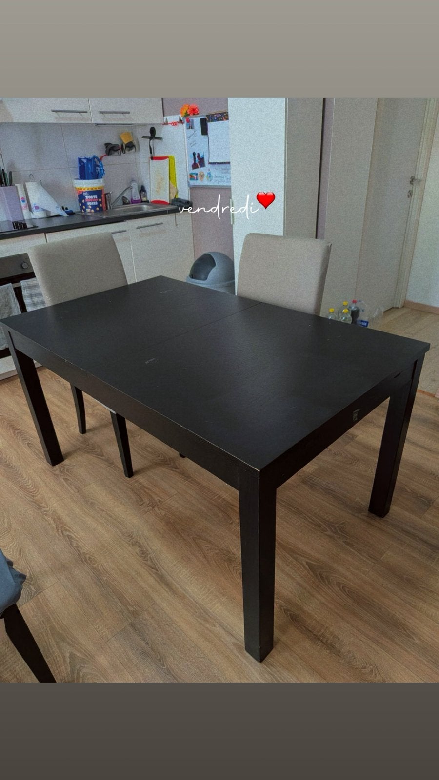 Table avec rallonge + 4 chaise, Enlèvement, Neuf
