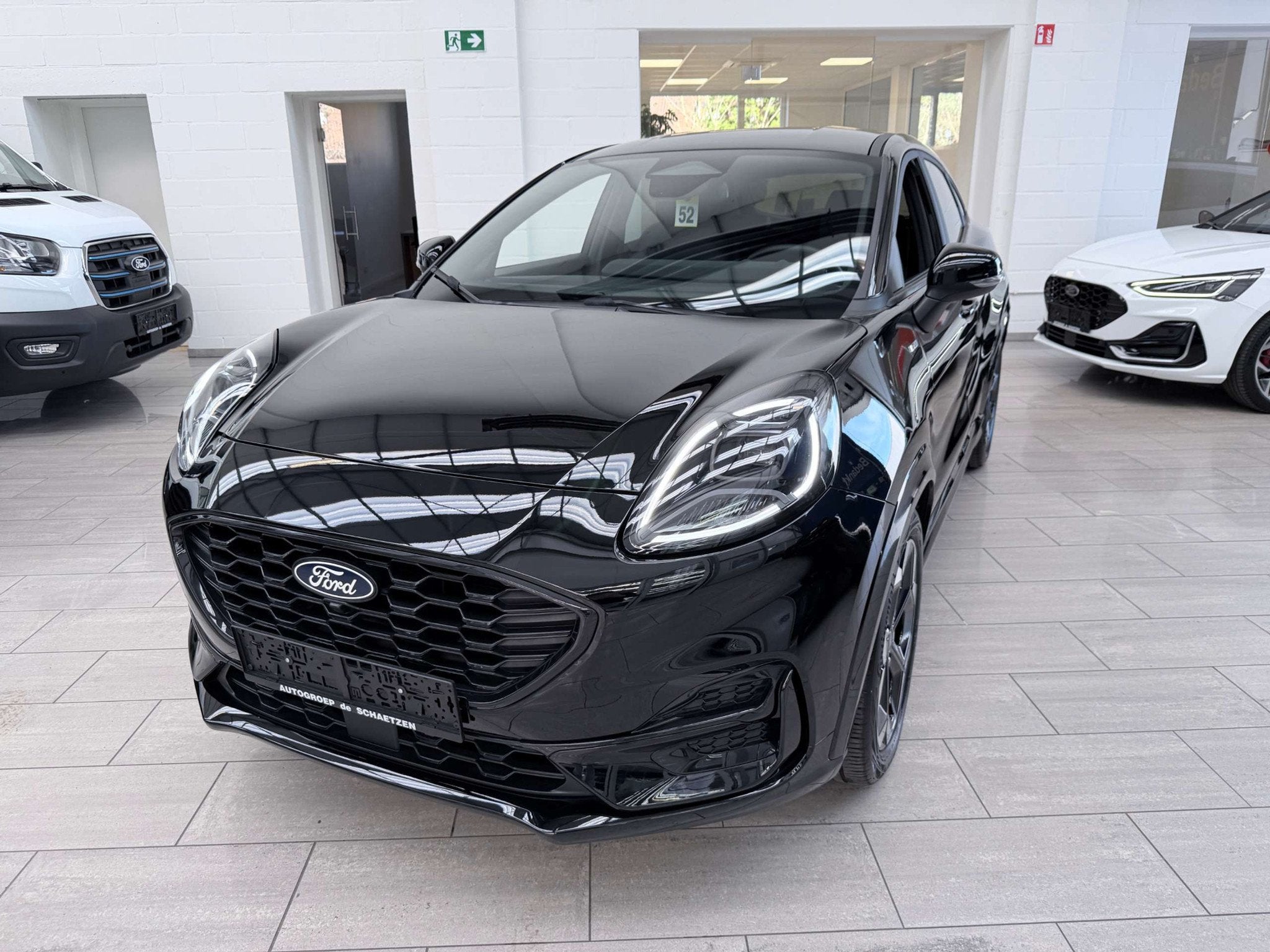 Ford Puma EcoBoost mHEV ST-Line X (bj 2024), Auto's, Zwart, Hybride Elektrisch/Benzine, SUV of Terreinwagen, 999 cc