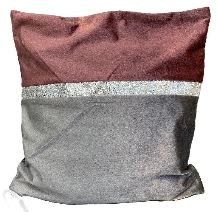 KUSSENHOES LUXE SANDRINE 45X45 CM GRIJS NIEUW, Verzenden, Nieuw, Grijs, Vierkant