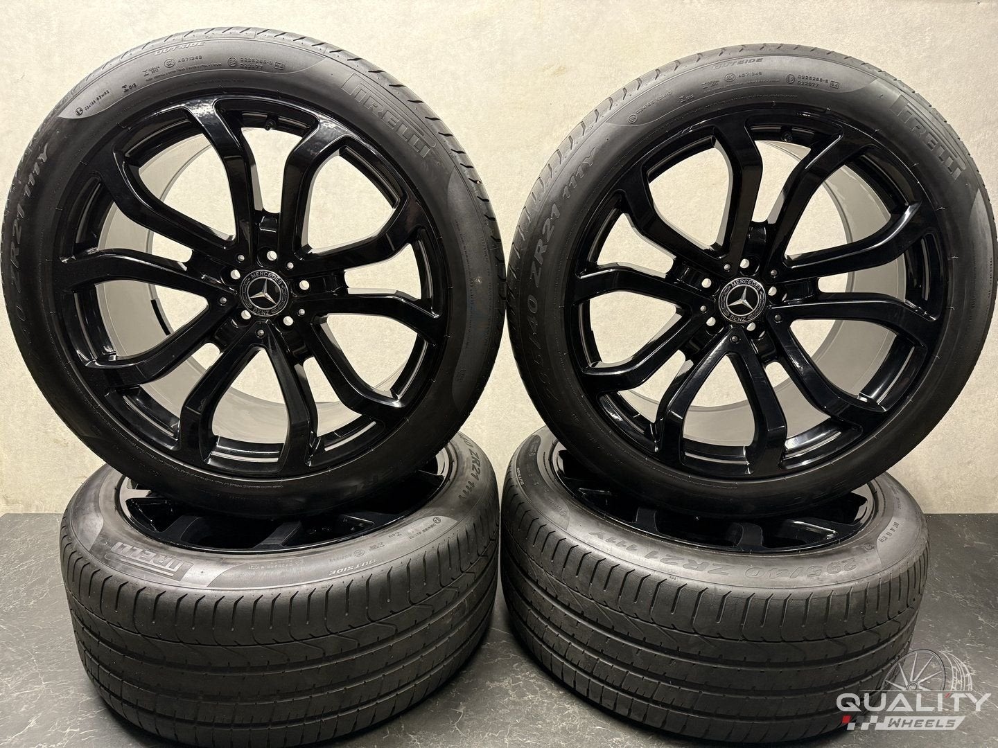 21” MERCEDES AMG GLS 63 klasse, GL X164 Velgen + Banden 295/, Auto-onderdelen, Banden en Velgen, Gebruikt, 295 mm, -, -