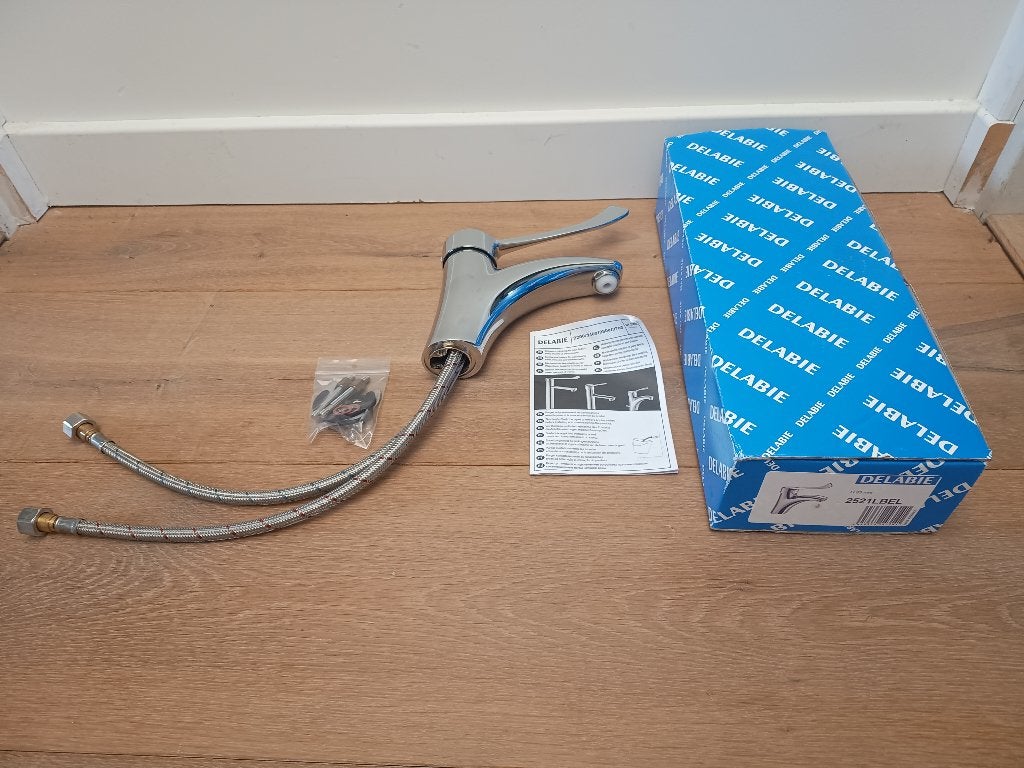 Mechanische Wastafelmengkraan - Delabie - Verchroomd - NIEUW, Verzenden, Nieuw, Chroom, Kraan