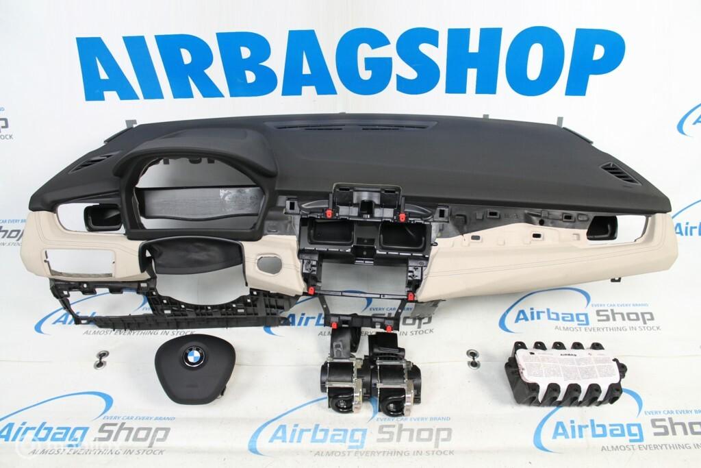 Airbag kit Tableau de bord beige noire BMW 2 F45 F46, Enlèvement ou Envoi, Utilisé