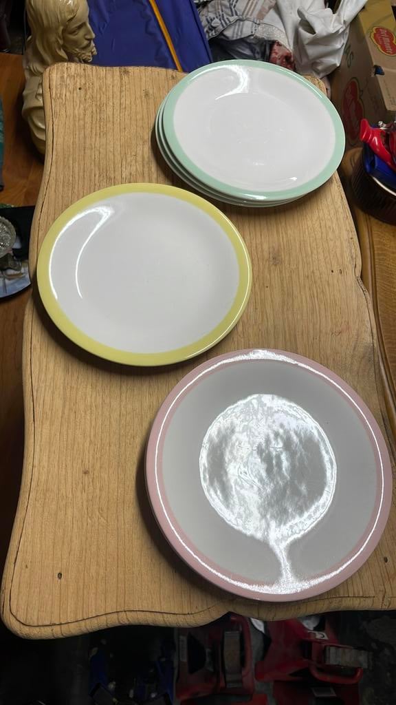 8 dessertborden retro, Antiek en Kunst, Ophalen of Verzenden