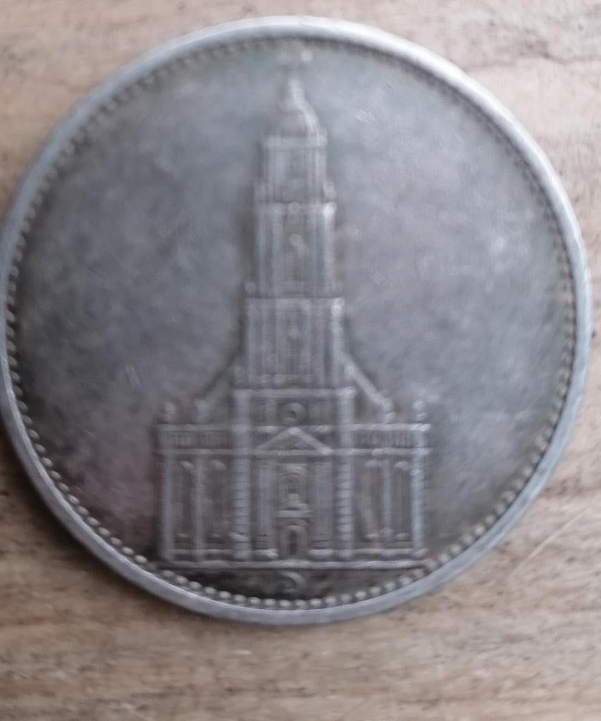Piece en argent allemagne 1935  5 mark, Enlèvement, Allemagne, Argent