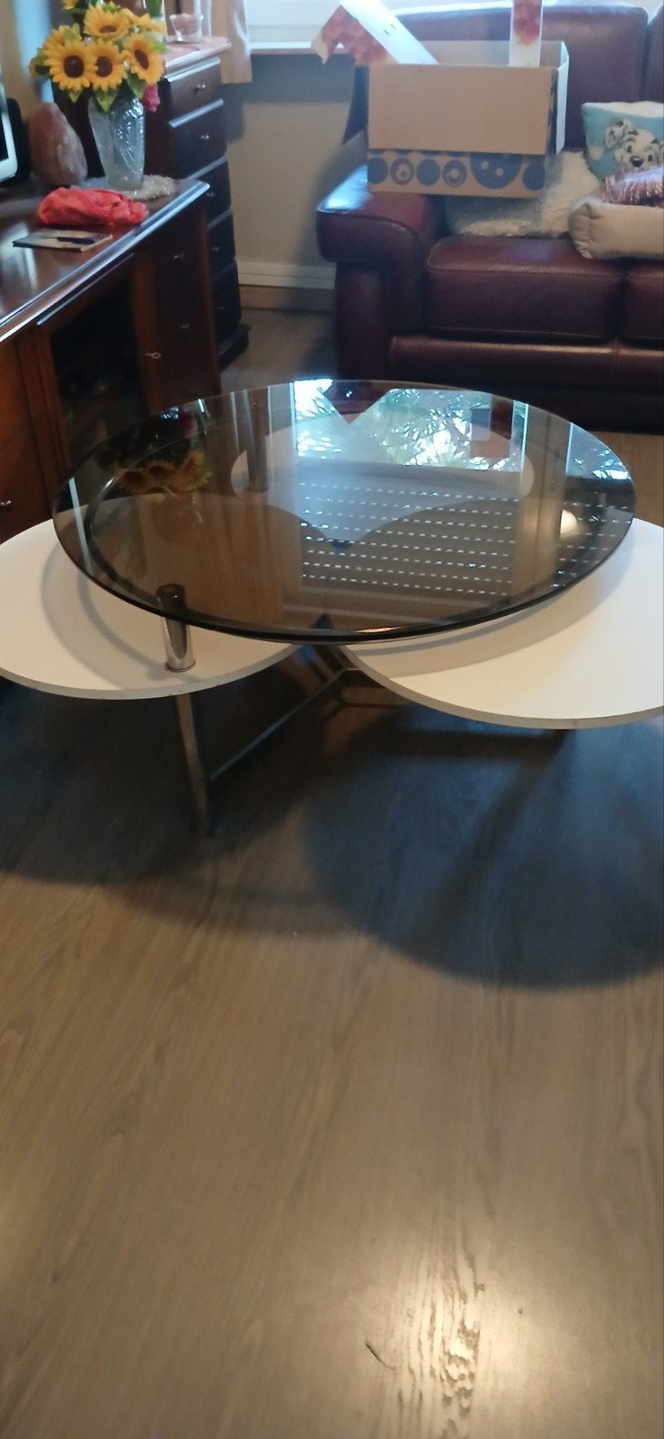 SALONTAFEL '70ties, Huis en Inrichting, Tafels | Salontafels, Ophalen, Glas