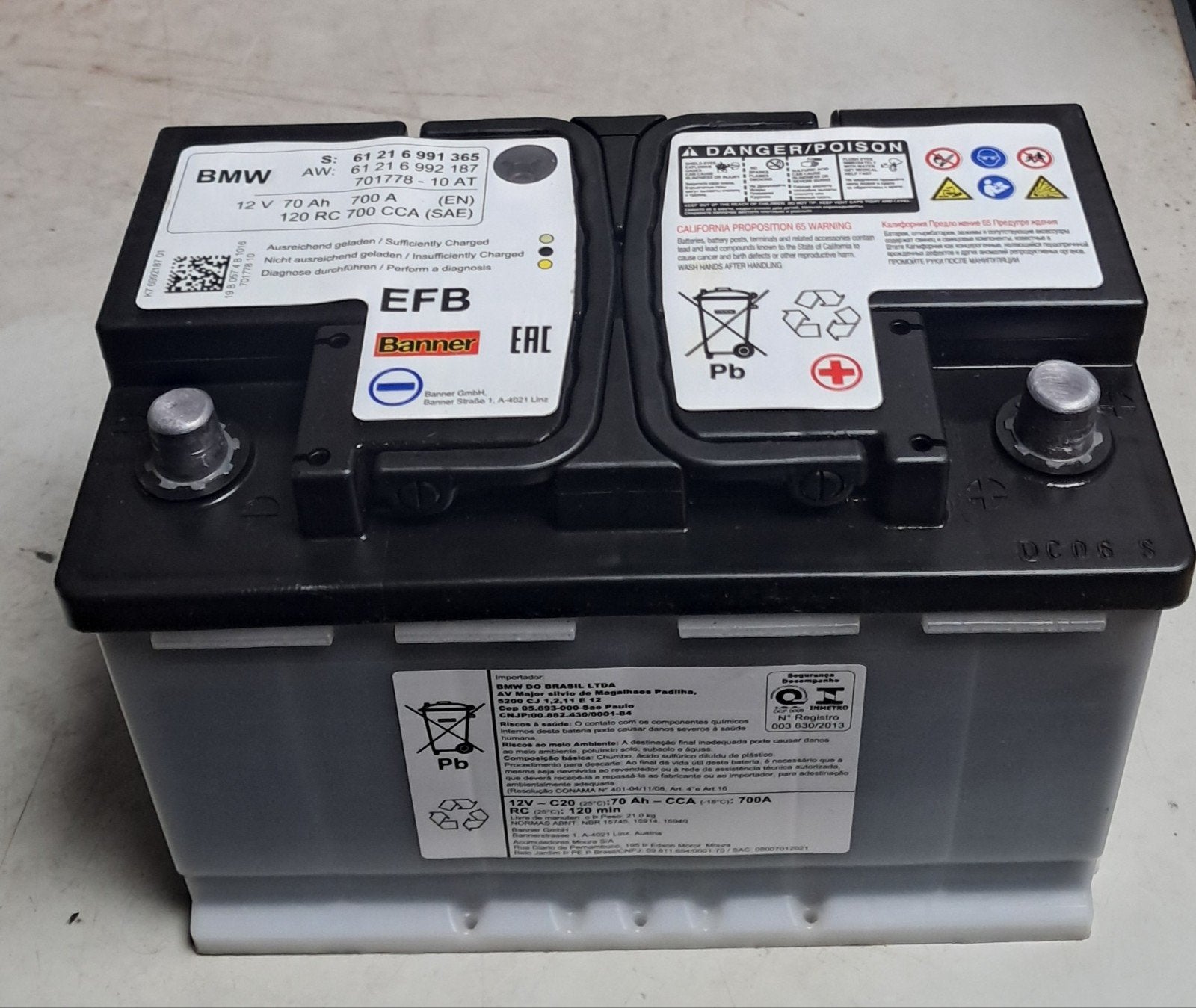batterij 12v 70ah, Ophalen