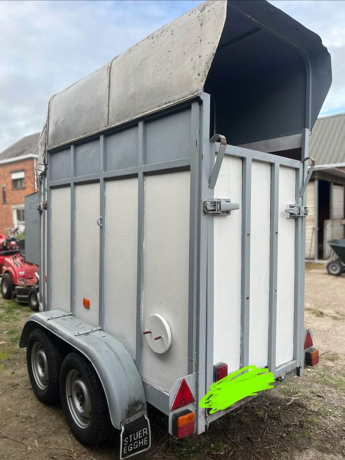 Trailer paard paardentrailer, Enlèvement, Comme neuf, Remorque 1 cheval
