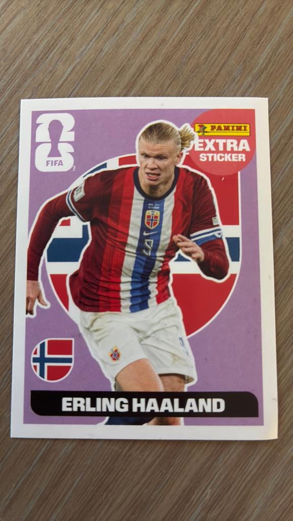 Erling Haaland Extra Sticker Panini 2026, Verzenden, Nieuw, Sticker