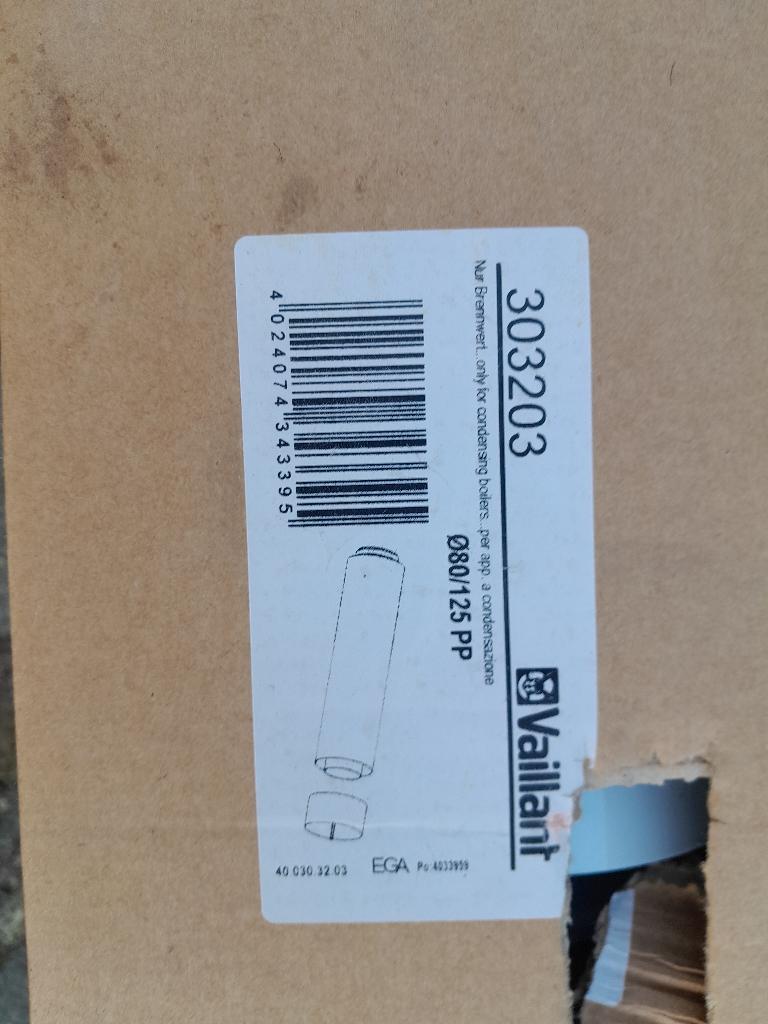Vaillant rookgasafvoer materialen 80/125 + beugels, Ophalen, Hoog rendement (Hr), Cv-ketel of Combi-ketel, Nieuw