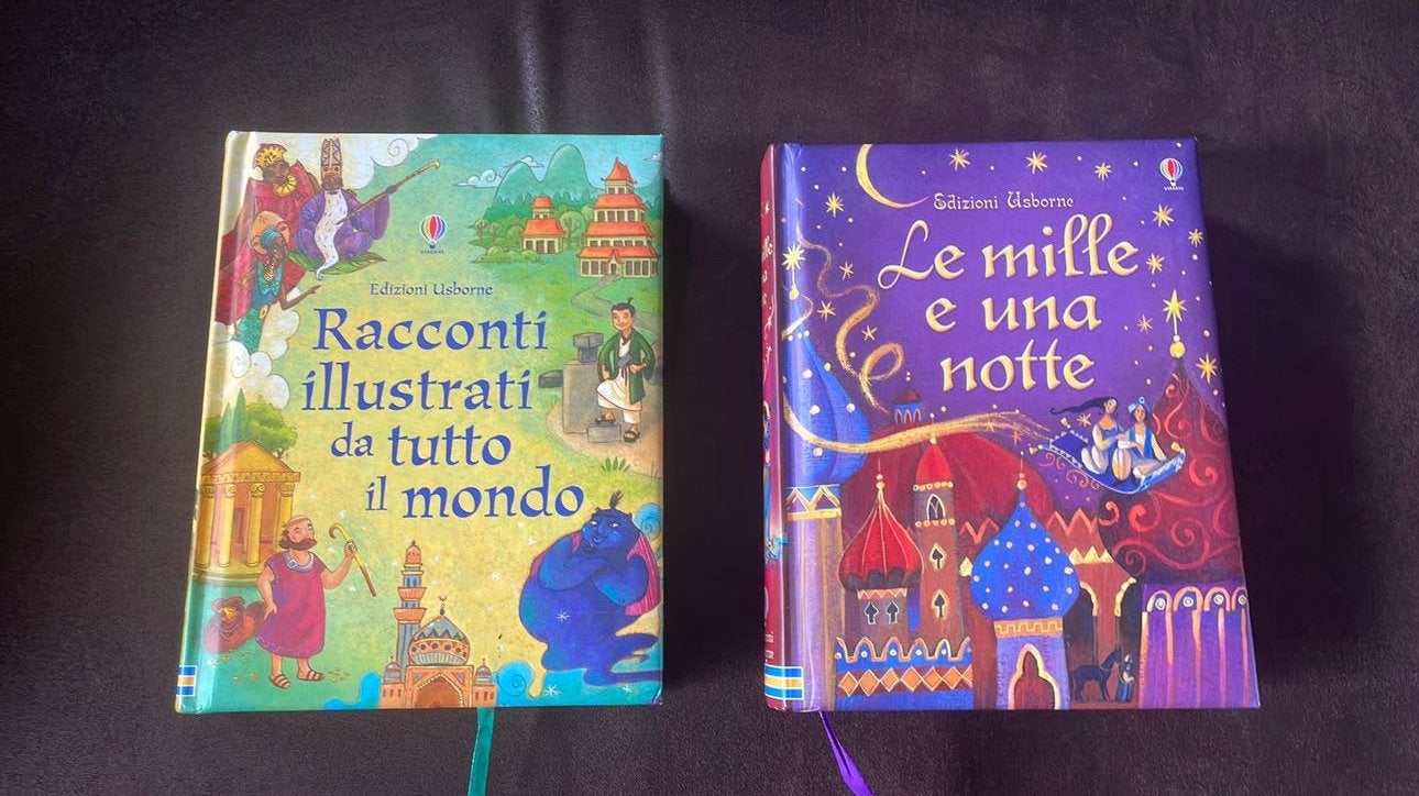 Lot de 2 livres d’histoires pour enfant en italian, Livres, Enlèvement, Comme neuf, Fiction