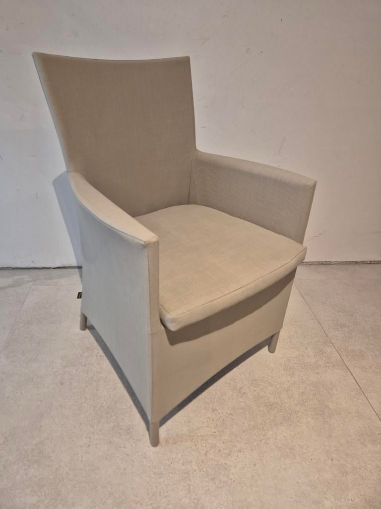 Lot van 8 tuinstoelen met armleuningen en kussens MEUBILI, Ophalen