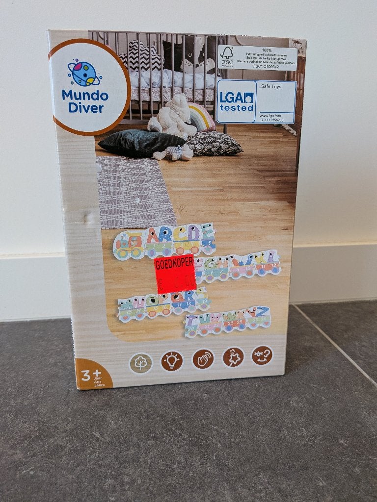 puzzle + 3 ans de train aux lettres Mundodiver, Enfants & Bébés, Enlèvement, 10 à 50 pièces, Neuf, 2 à 4 ans