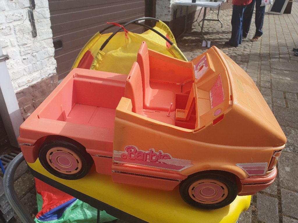 Speelgoedauto Barbie, Ophalen, Gebruikt, Barbie