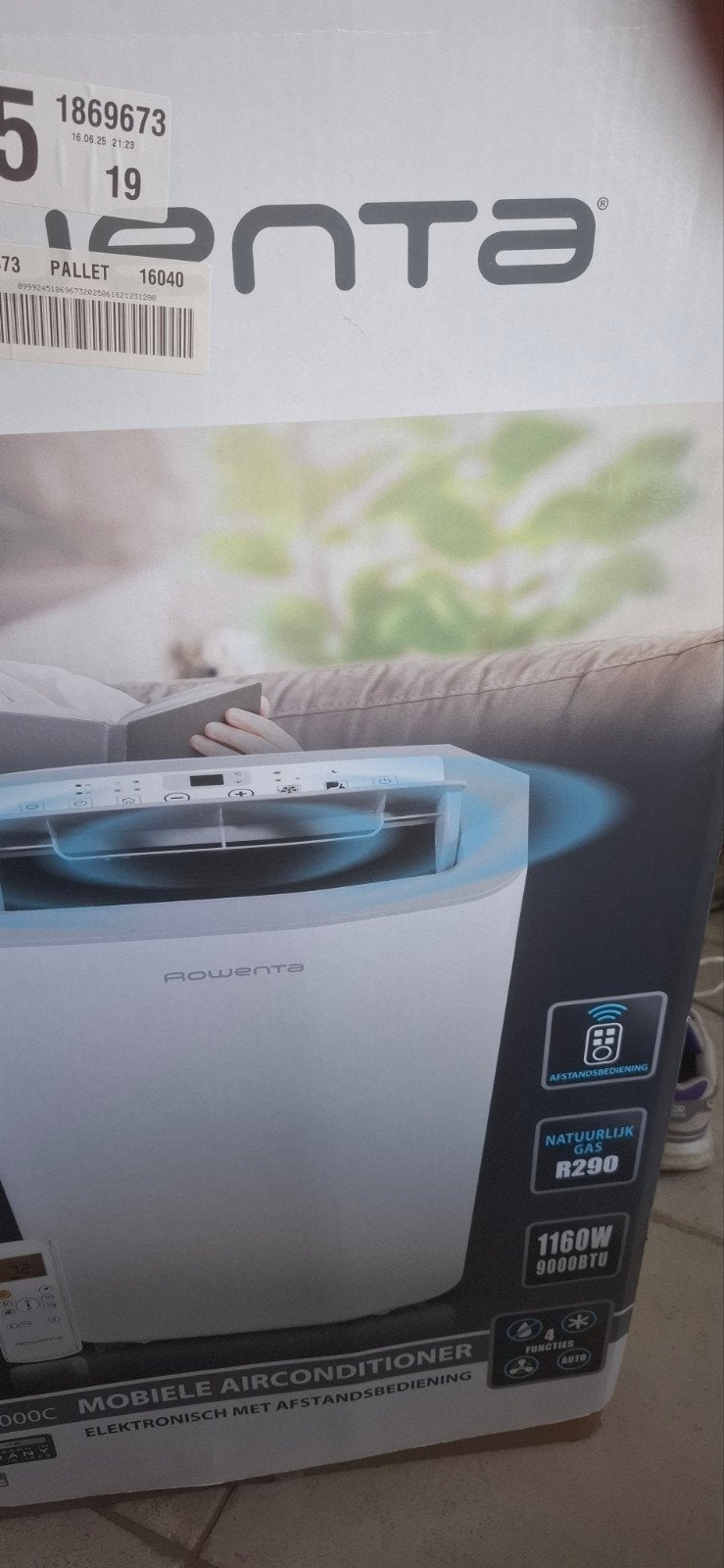 Rowenta airconditioner met laag verbruik, Ophalen